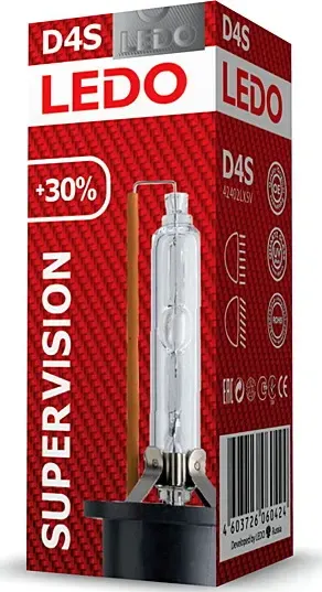 Лампа D4S 4300K LEDO SuperVision +30%. Артикул 42402lxsv