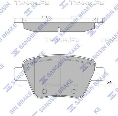 Тормозные колодки Sangsin Hi-Q задние для SEAT Leon I 2005-2006. Артикул SP2314