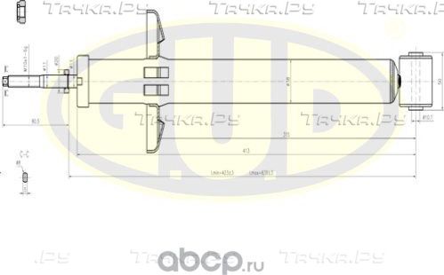 Амортизатор G.U.D. задний для SEAT Toledo I 1991-1999. Артикул GSA343191