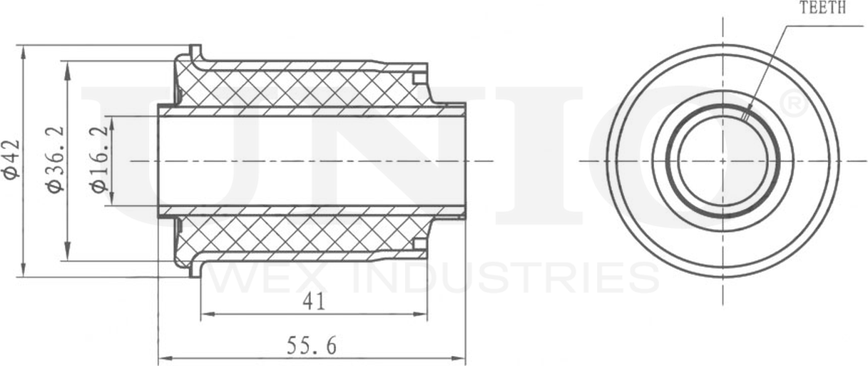 Сайлентблок рычага подвески (Unio). Артикул RMP-20308