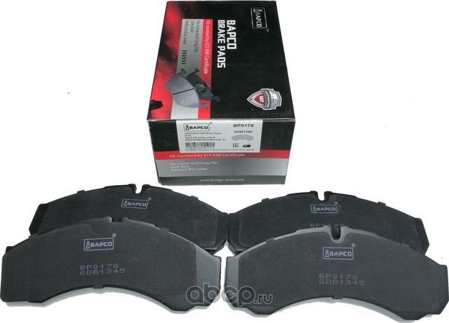 Колодки тормозные дисковые пер. IVECO DAILY I II III IV, NISSAN CABS (Bapco) Bapco. Артикул BP0178