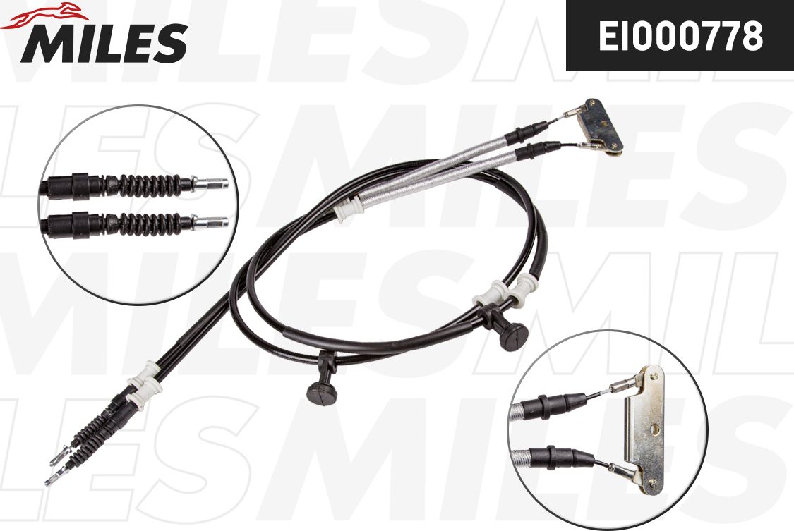 Трос ручника (тросик ручного тормоза) Miles. Артикул EI000778