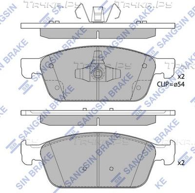 Тормозные колодки Sangsin Hi-Q HI-Q Severe Duty для Ford Tourneo Connect II 2013-2026. Артикул SP1910(SD)