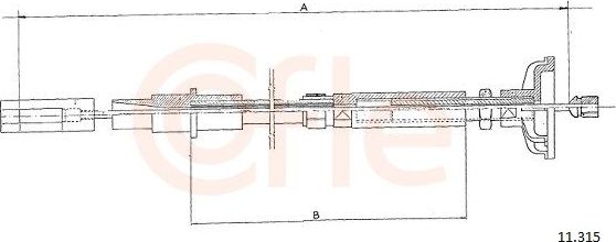Трос сцепления Cofle. Артикул 11.315