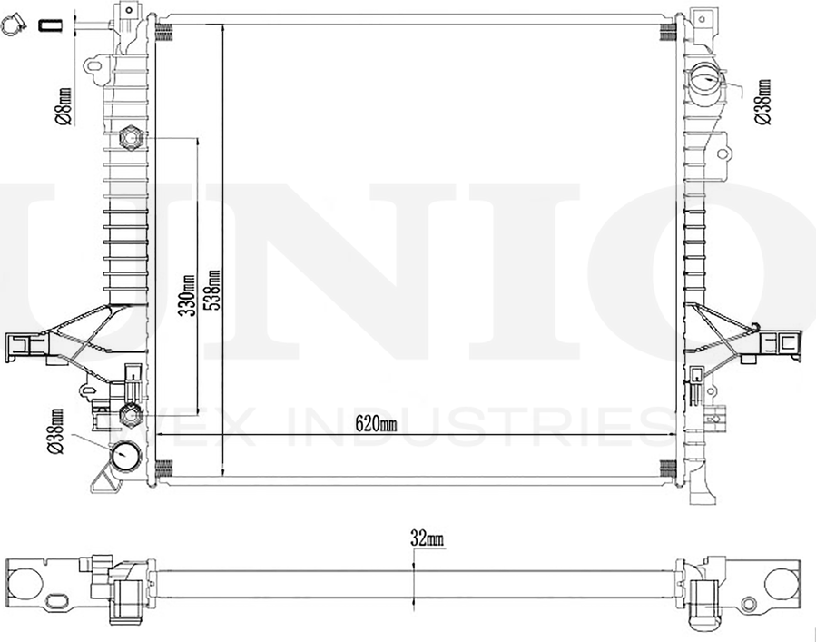 Радиатор двигателя (Unio). Артикул RAD-10031