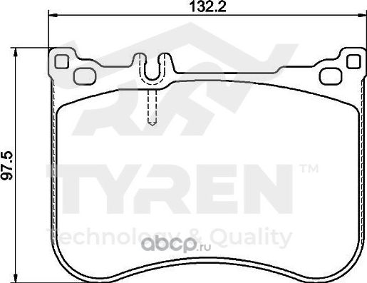 Колодки тормозные дисковые | перед | (Tyren). Артикул TYR1215761