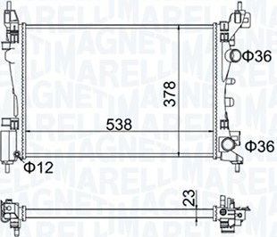 Радиатор охлаждения двигателя Magneti Marelli. Артикул 350213186700