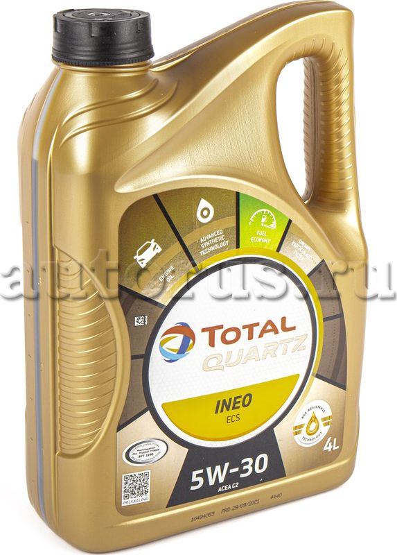 Масло моторное QUARTZ INEO ECS 5W30 синт.4л TOTAL. Артикул 213685