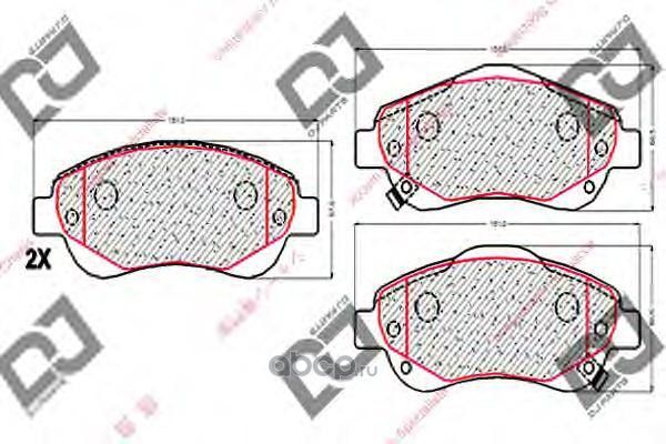 Колодки тормозные дисковые (DJ Parts). Артикул BP1771