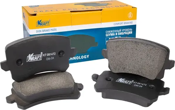 Колодки тормозные VAG A6/PASSAT 04- 2.0/2.5 задн. (Kraft) Kraft. Артикул KT091472
