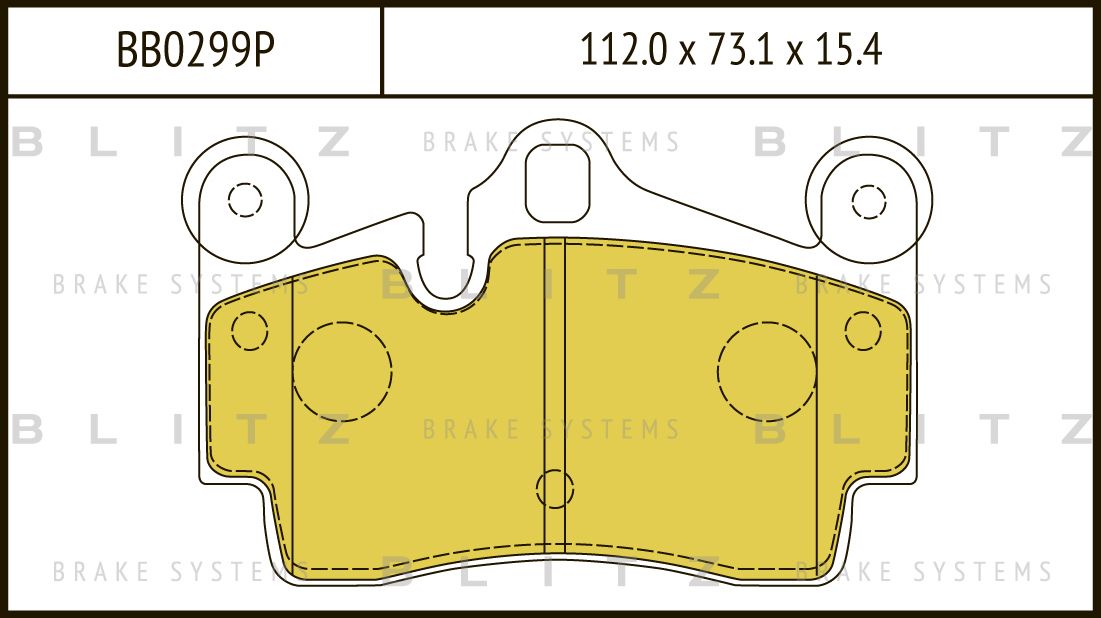 Колодки тормозные VW/PORSCHE TOUAREG/CAYENNE 02- задн. (Blitz). Артикул BB0299P
