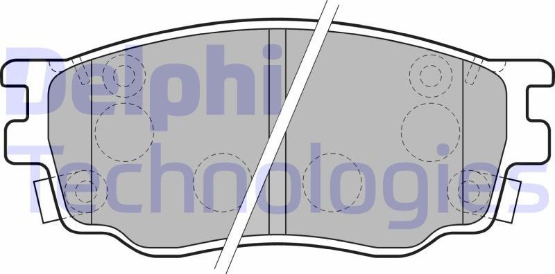 Тормозные колодки Delphi (Low-Metallic). Артикул LP1916