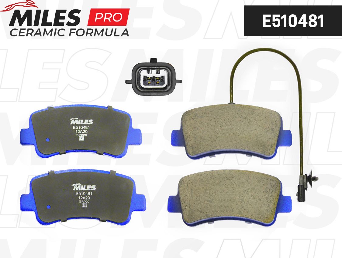 Тормозные колодки Miles (Керамика). Артикул E510481