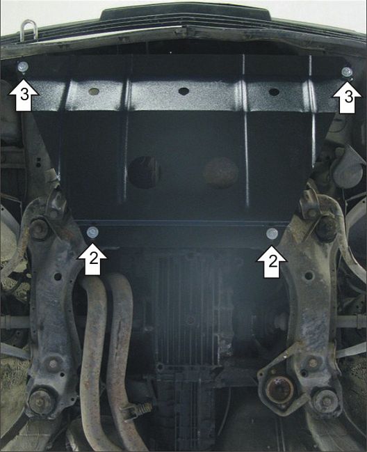 Защита Мотодор для картера Audi 100 C3 1982-1990. Артикул 00103