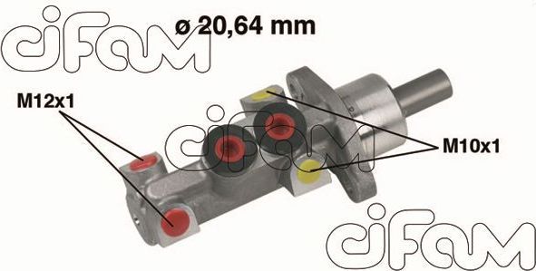 Тормозной цилиндр главный Cifam (алюминий) для Renault Clio II 1998-2013. Артикул 202-388