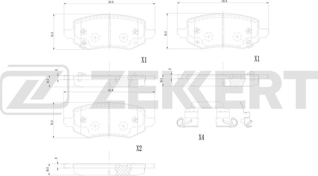 Тормозные колодки Zekkert. Артикул BS-1423
