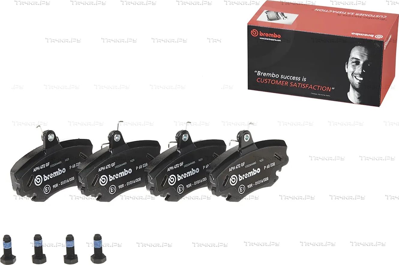 Тормозные колодки Brembo PRIME LINE передние для Renault Logan I 2004-2015. Артикул P 68 038