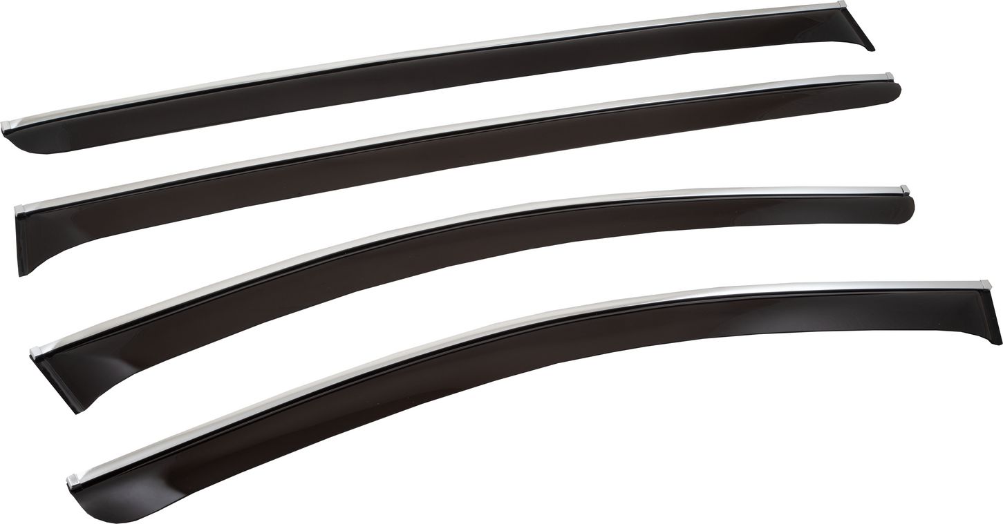 Дефлекторы Chromex для окон (c хром. молдингом) (4 шт.) Kia Sportage IV 2016-2026. Артикул CHROMEX.63019