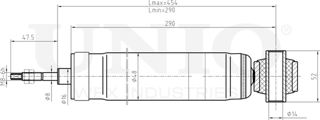 Амортизатор подвески (Unio). Артикул SAB-10449