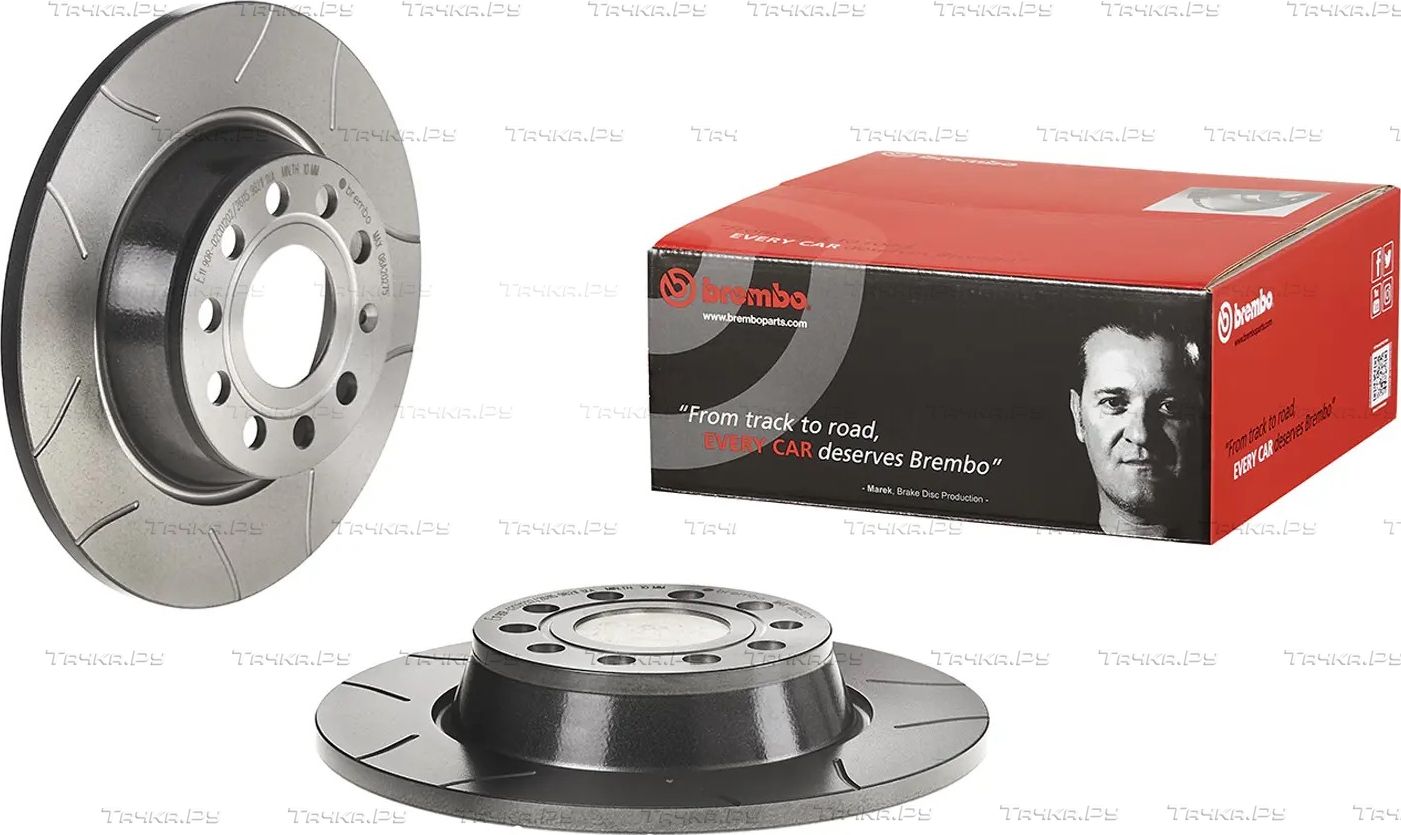 Тормозной диск Brembo XTRA LINE - Max задний для Volkswagen Passat B7 2010-2015. Артикул 08.A202.75