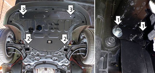 Защита АвтоСтандарт для картера и КПП Kia Soul III FWD 2019-2026. Артикул 51034