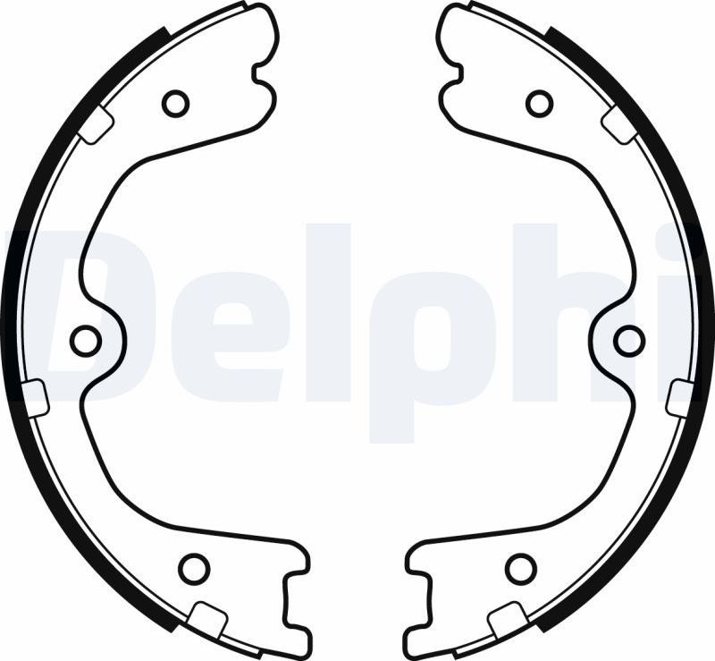 Тормозные колодки (стояночная тормозная система) Delphi. Артикул LS2037