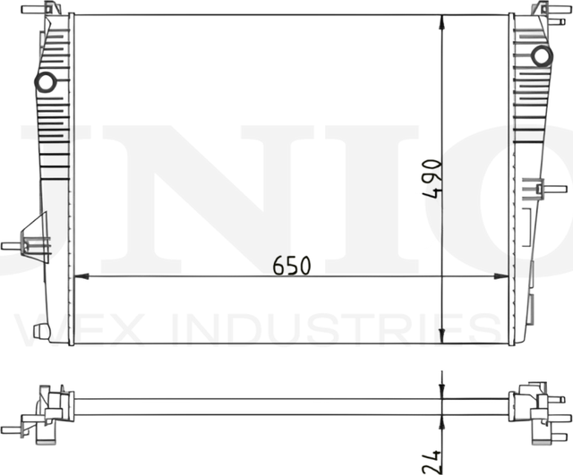 Радиатор двигателя (Unio). Артикул RAD-10124