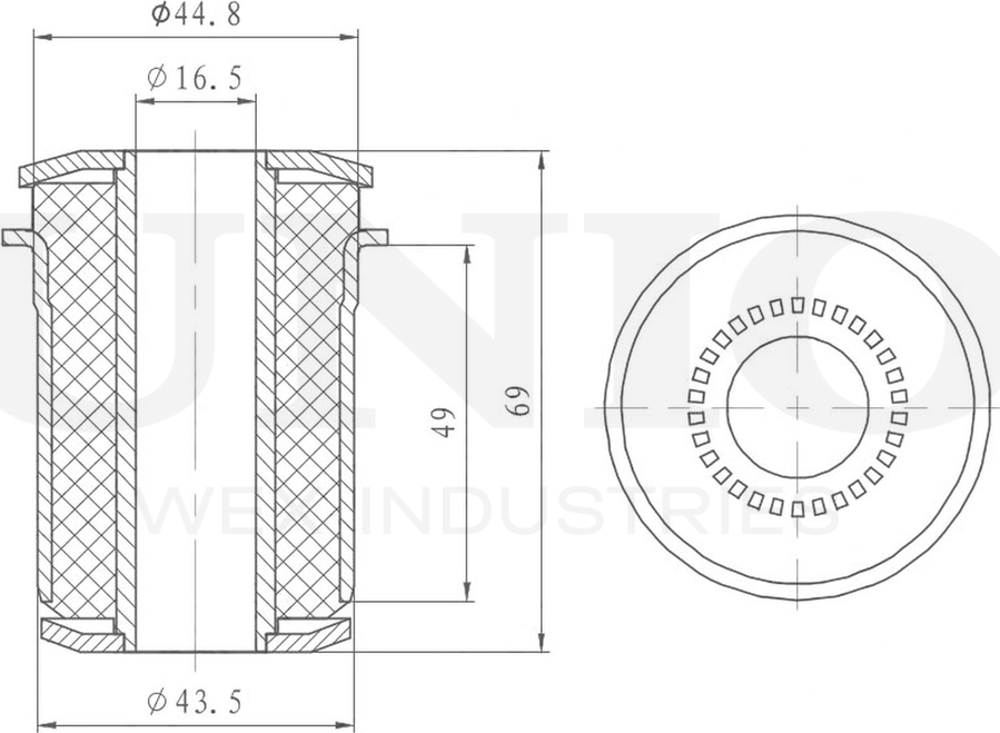 Сайлентблок рычага подвески (Unio). Артикул RMP-20464