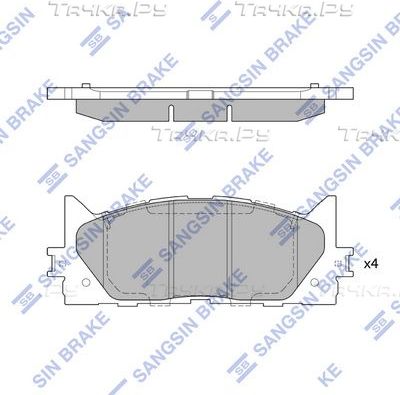 Тормозные колодки Sangsin Hi-Q передние для Lexus ES VI 2012-2018. Артикул SP2080