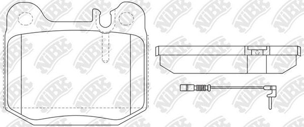 Тормозные колодки NiBK задние для Mercedes-Benz M-Класс I (W163) 1998-2005. Артикул PN0203W
