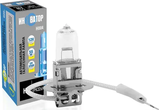 АВТОЛАМПА H3 12V 55W PK22S ИHHОВАТОР (Инноватор). Артикул H004