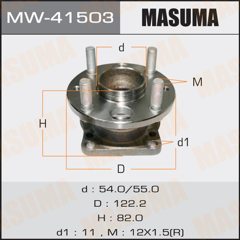 Ступичный подшипник (комплект) Masuma. Артикул MW-41503