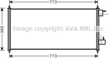 Радиатор кондиционера (конденсатор) AVA (алюминий). Артикул FDA5361