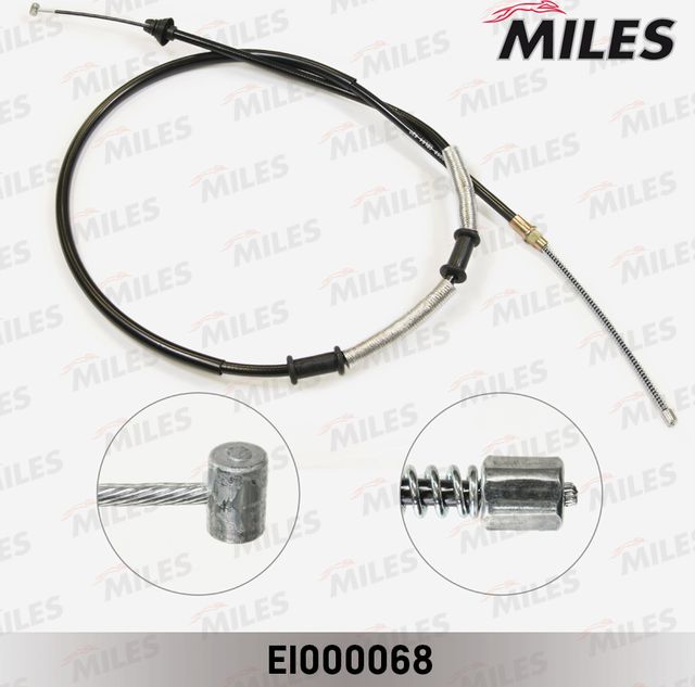 Трос ручника (тросик ручного тормоза) Miles задний правый для Fiat Doblo I 2001-2015. Артикул EI000068