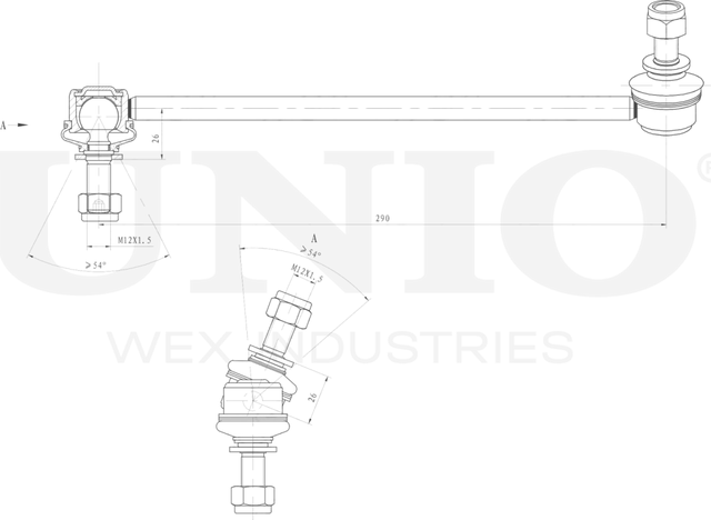 Тяга/стойка стабилизатора (Unio). Артикул SSP-50290