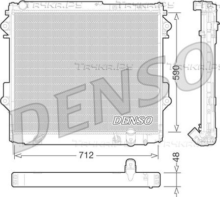Радиатор охлаждения двигателя Denso. Артикул DRM50075