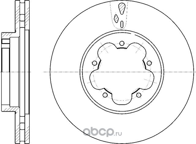Диск тормозной вентилируемый (G-Brake). Артикул GR20550