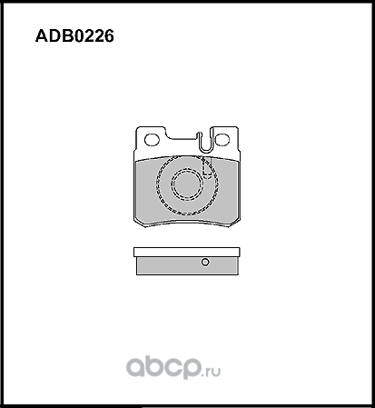 ТОРМОЗНЫЕ КОЛОДКИ (Allied Nippon). Артикул ADB0226 