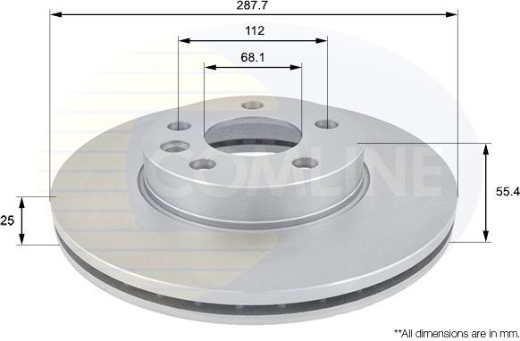 Тормозной диск Comline COATED. Артикул ADC1418V