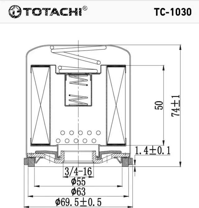 ТОТАЧИ Фильтр масляный TC-1030 C-110 90915-03001 MANN W 68/3 (Totachi). Артикул TC1030