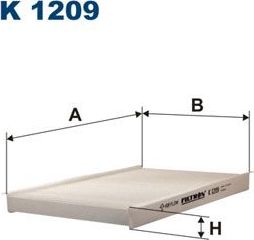 Салонный фильтр Filtron. Артикул K 1209