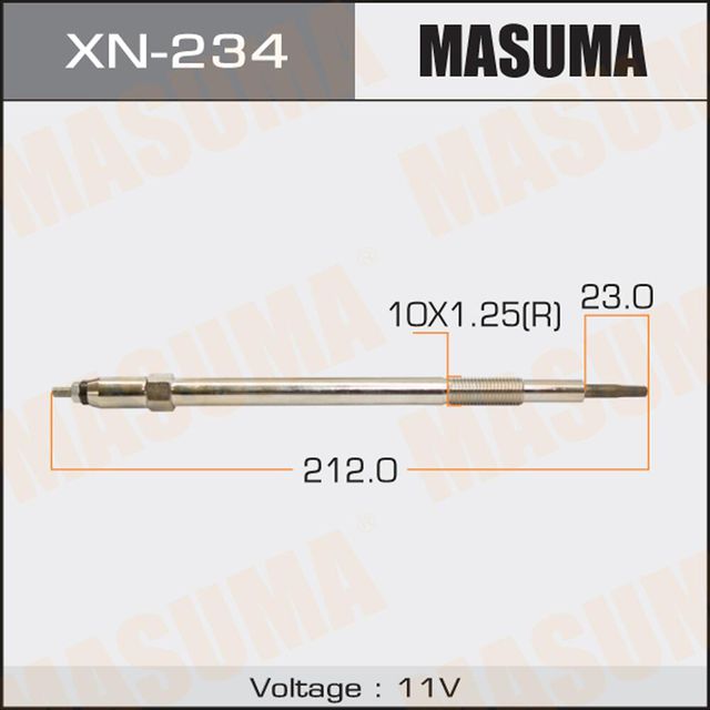 Свеча накаливания (накала) Masuma для Nissan Patrol Y61 2000-2024. Артикул XN-234