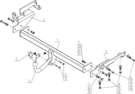Фаркоп AvtoS для Nissan Murano Z52 2016-2022. Артикул NS 33