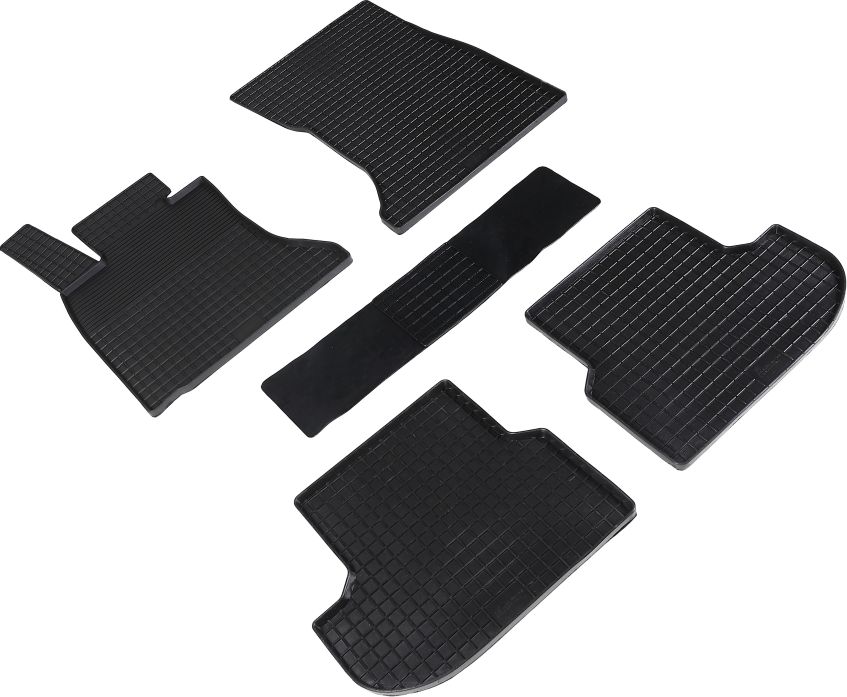 Коврики резиновые Seintex с узором сетка для салона BMW 5 F10 2013-2014. Артикул 85936