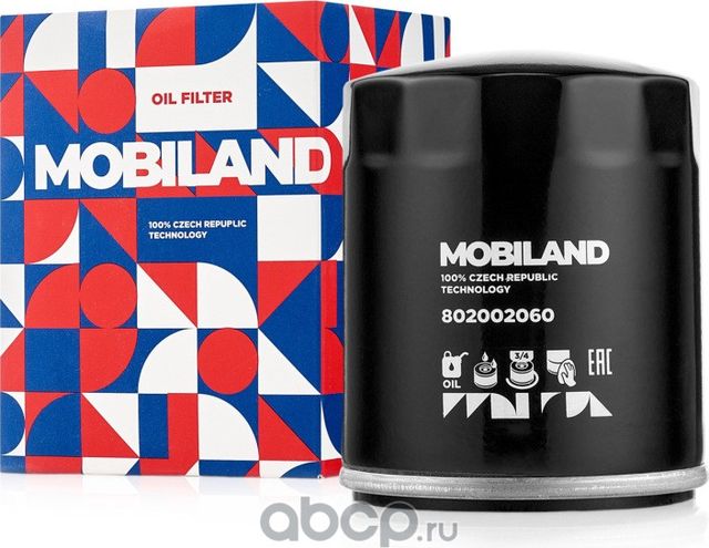 Фильтр масляный для а/м FORD FOCUS I (DFW), FOCUS II (DB_, FCH, DH), FOCUS III, (Mobiland). Артикул 802002060