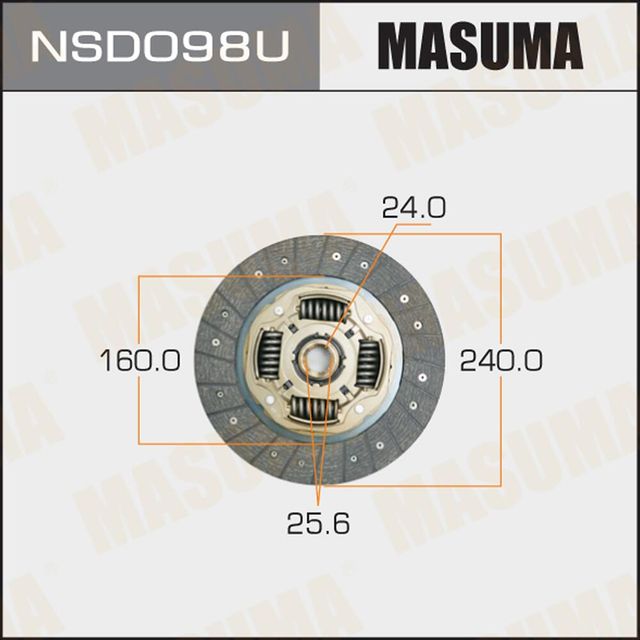 Диск сцепления Masuma для Nissan Maxima A33 2000-2003. Артикул NSD098U