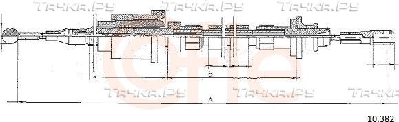 Трос сцепления Cofle для Volvo 740 1983-1992. Артикул 92.10.382