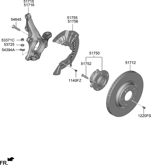 Тормозной диск Hyundai / Kia передний для Kia Optima IV 2015-2026. Артикул 51712C1000