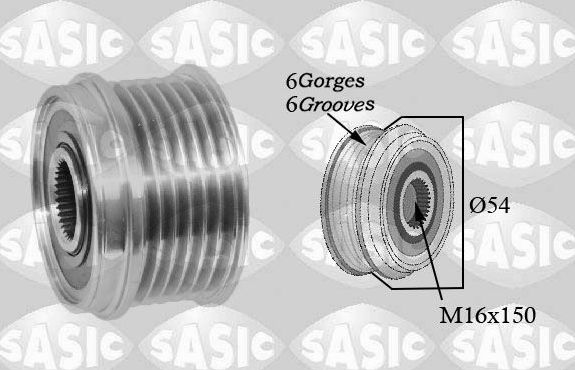 Муфта генератора обгонная Sasic для Fiat Panda III 2012-2026. Артикул 1676029