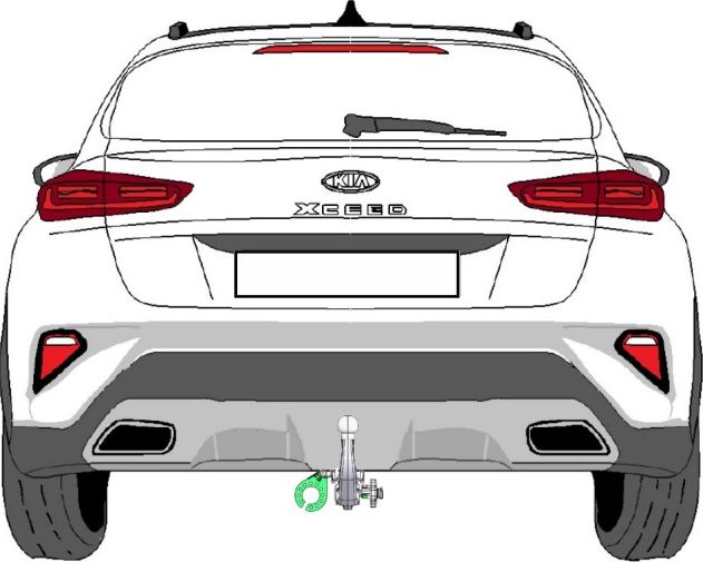 Фаркоп Westfalia для Kia XCeed 2019-2026 (вкл. Hybrid). Быстросъемный крюк. Артикул 345156600001